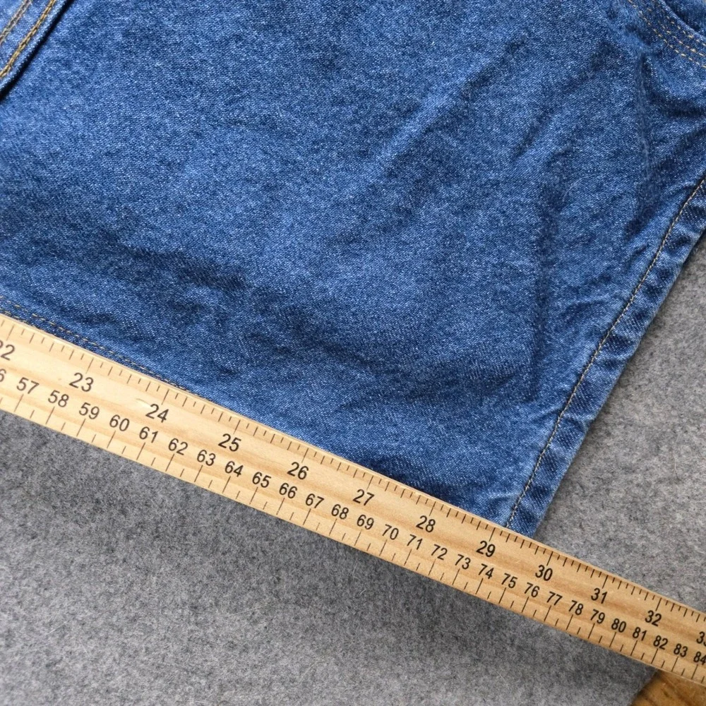 Carhartt Double Knee Jeans Mens 34x30 Blue Loose Fit Carpenter Utility B73-DST